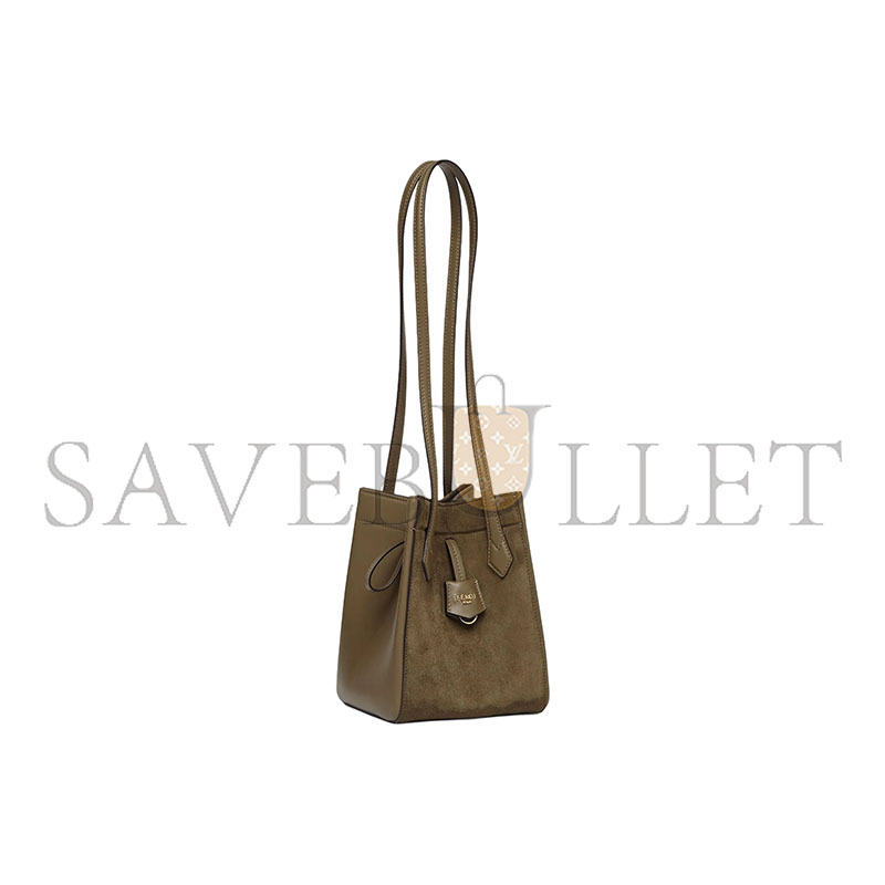 FENDI ORIGAMI MINI LEATHER GREEN 8BS083AS79F1PPT (19*15*15cm)